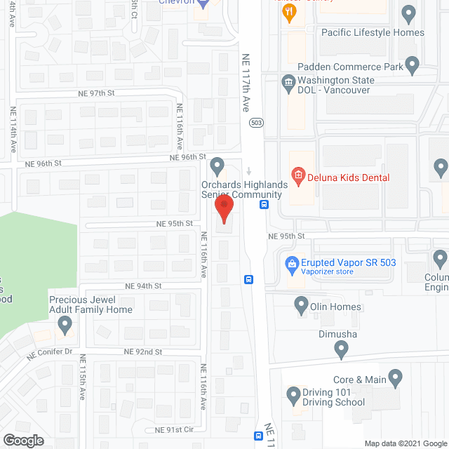 Map of the neighborhood around Apple Tree Assisted Living
