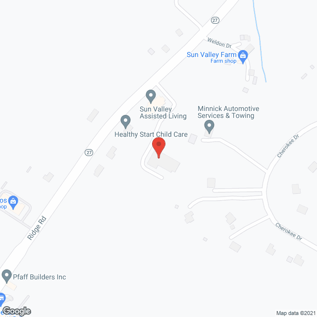 Map of the neighborhood around Sun Valley at the Meadows