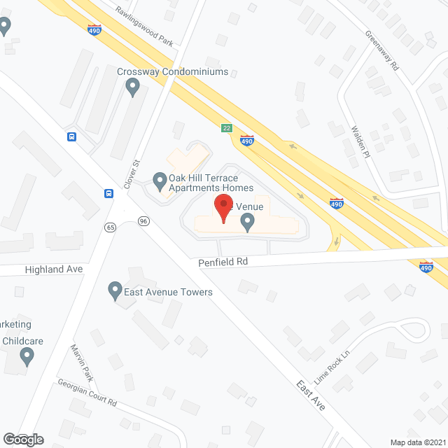 Map of the neighborhood around The Renaissance