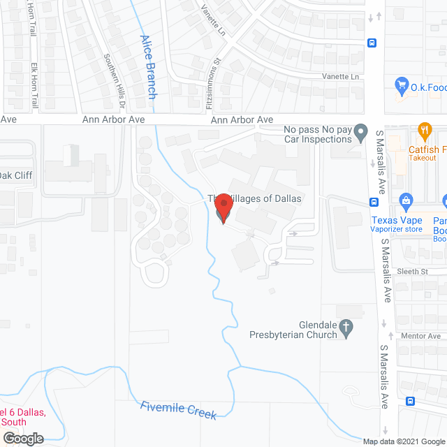 Map of the neighborhood around The Villages of Dallas
