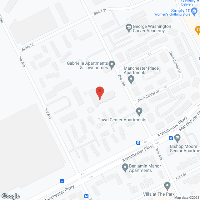 Map of the neighborhood around Gabrielle Apartments