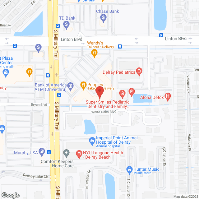 Map of the neighborhood around The Delray Grand