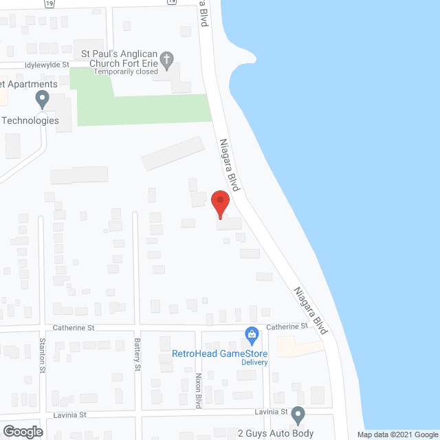 Map of the neighborhood around Redstacks Retirement Home
