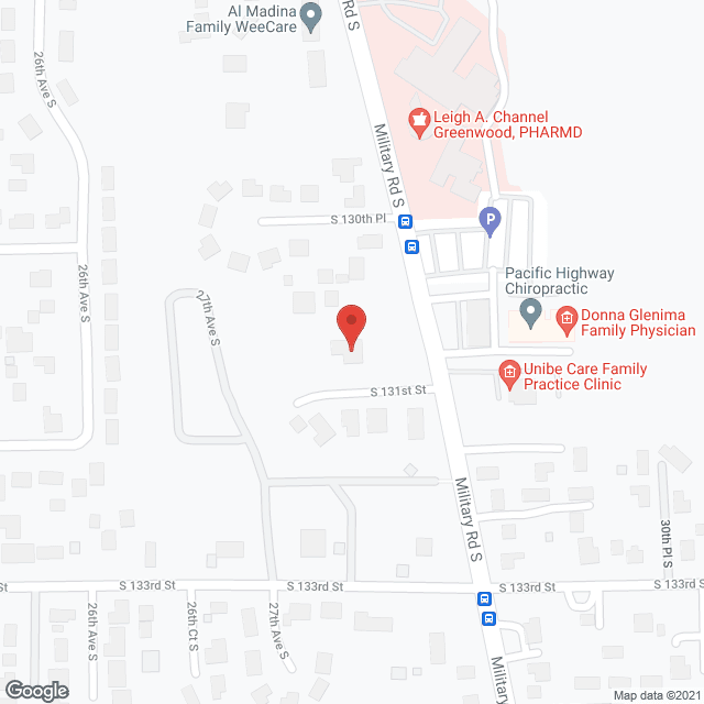 Map of the neighborhood around Schneider Residence