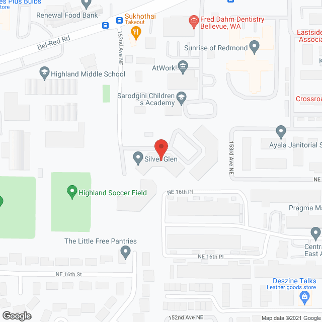 Map of the neighborhood around Silver Glen-Co-Op