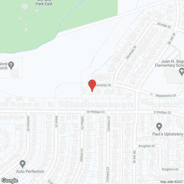 Map of the neighborhood around Renon Assisted Living