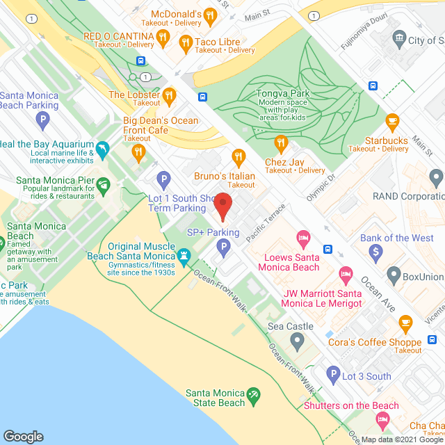 Map of the neighborhood around Villa Appia