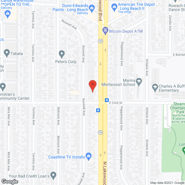 Map of the neighborhood around Legacy Manor