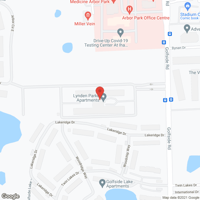 Map of the neighborhood around Lexington Club