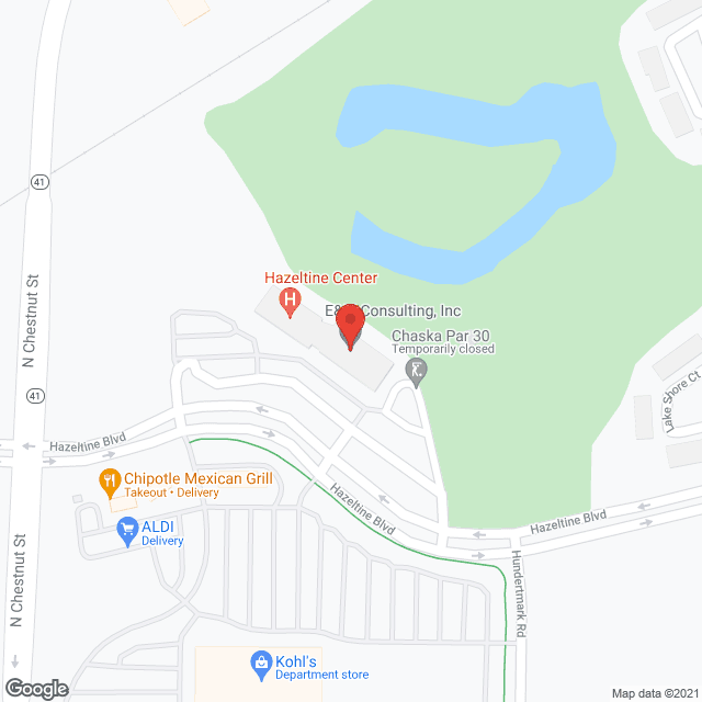 Map of the neighborhood around The Legend at Hazeltine not for seniors