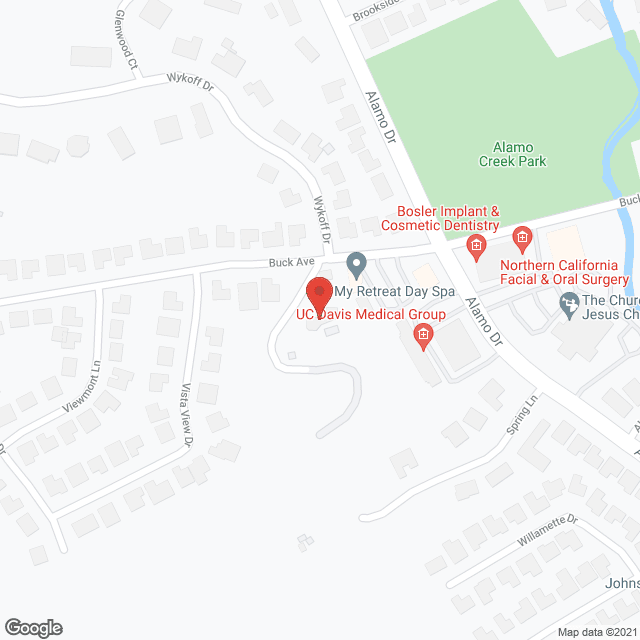 Map of the neighborhood around Buck Serenity Homes