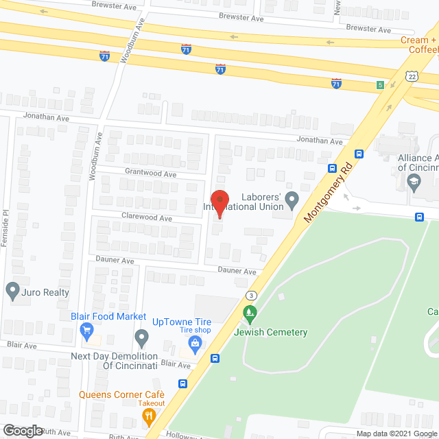 Map of the neighborhood around Happy Day Care Facility
