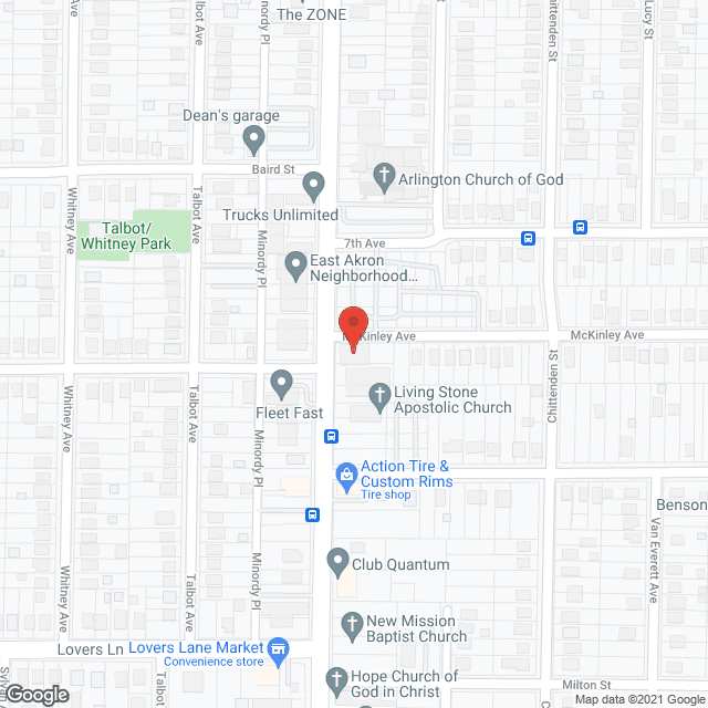 Map of the neighborhood around Cutmar Group Home