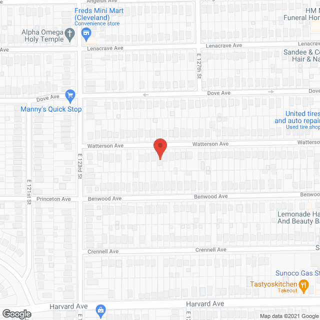 Map of the neighborhood around Carter Group Home