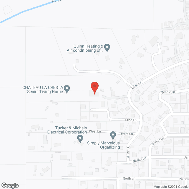 Map of the neighborhood around Chateau La Cresta
