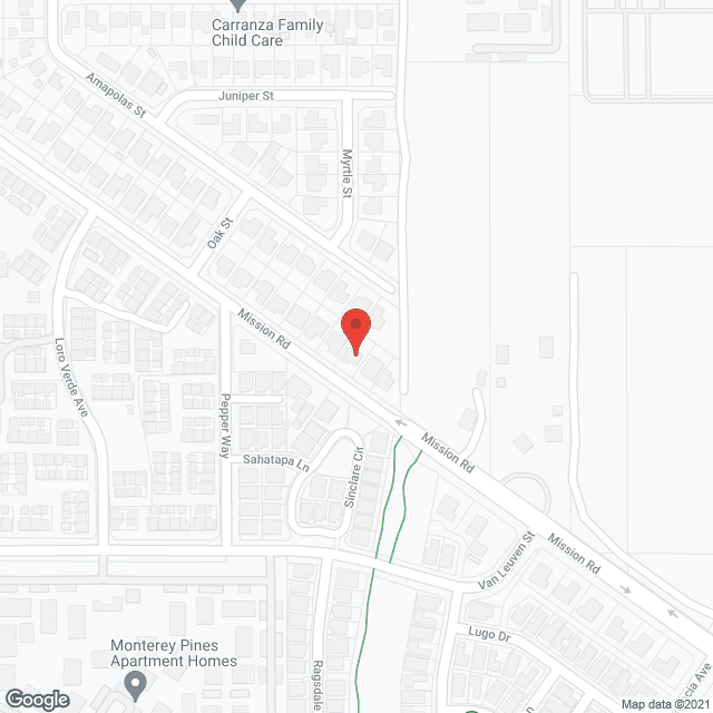 Map of the neighborhood around Mission Garden