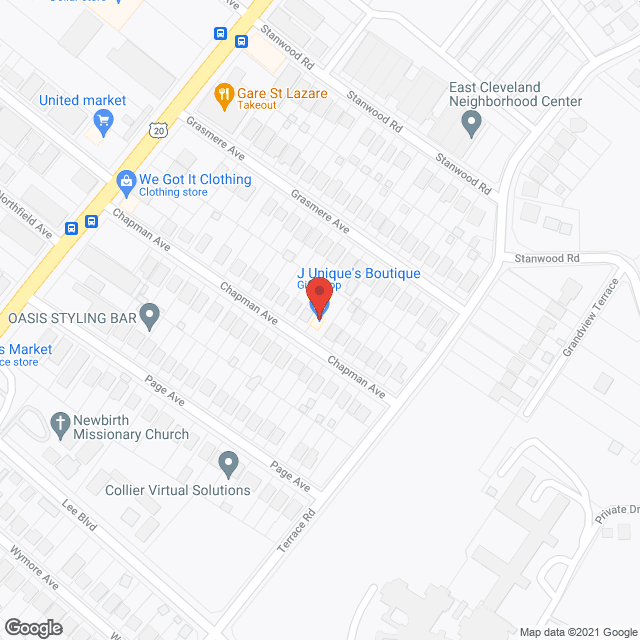 Map of the neighborhood around Answered Prayers Inc.