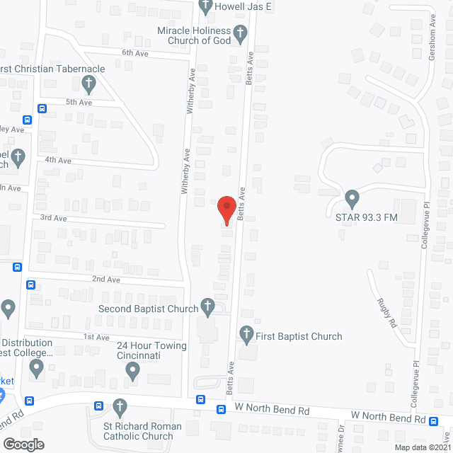 Map of the neighborhood around Agape Freedom Center
