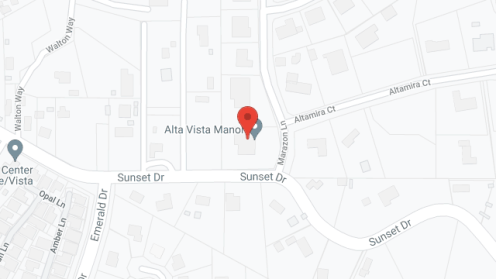 Map of the neighborhood around Alta Vista Manor