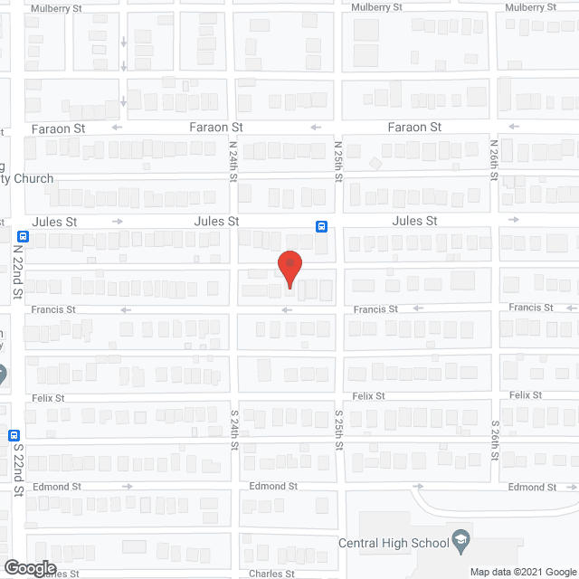 Map of the neighborhood around Hospitality House