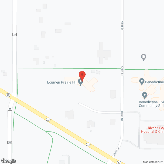 Map of the neighborhood around Ecumen Prairie Hill