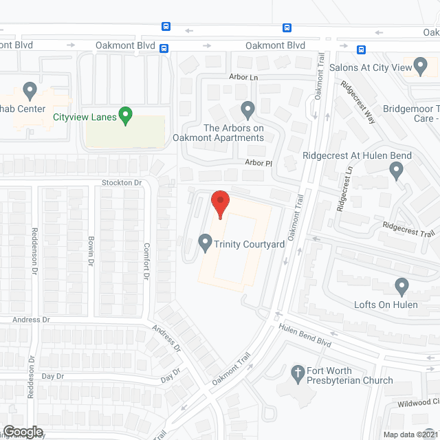 Map of the neighborhood around Aviva Fort Worth