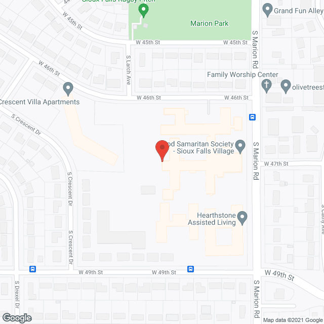 Map of the neighborhood around Crescent Villa