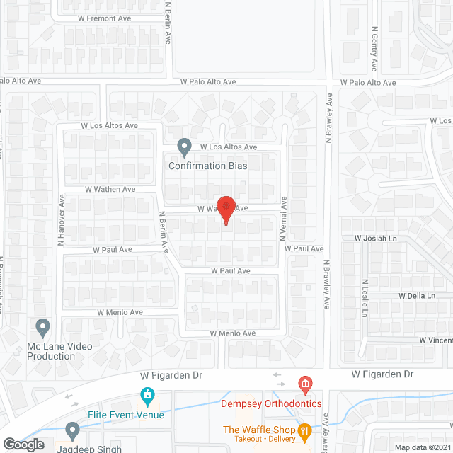 Map of the neighborhood around Nina's Home 2