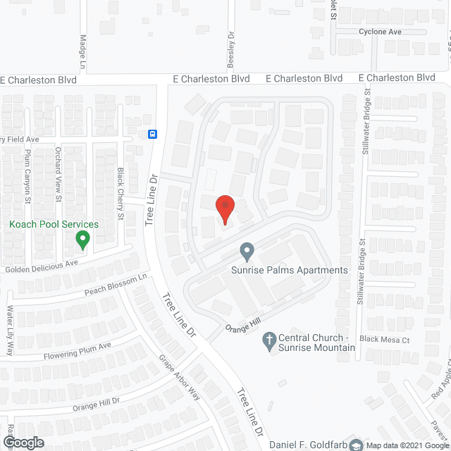 Map of the neighborhood around Orchard Club