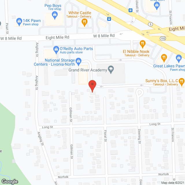 Map of the neighborhood around Devine Care Services LLC