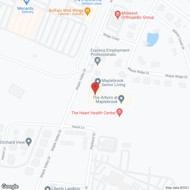 Map of the neighborhood around The Arbors at Maplebrook