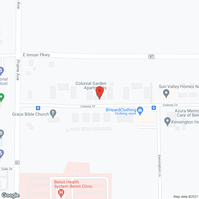 Map of the neighborhood around Brittany Apartments