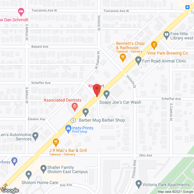 Map of the neighborhood around Superior Street Cottages