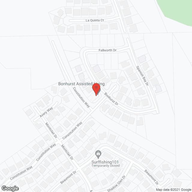 Map of the neighborhood around Bonhurst Assisted Living