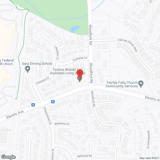 Map of the neighborhood around Tysons Woods II