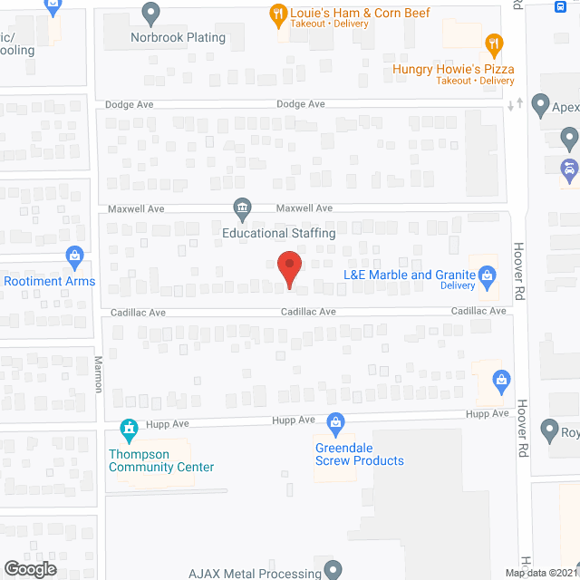 Map of the neighborhood around Helping Hands Adult Care Home, Inc.