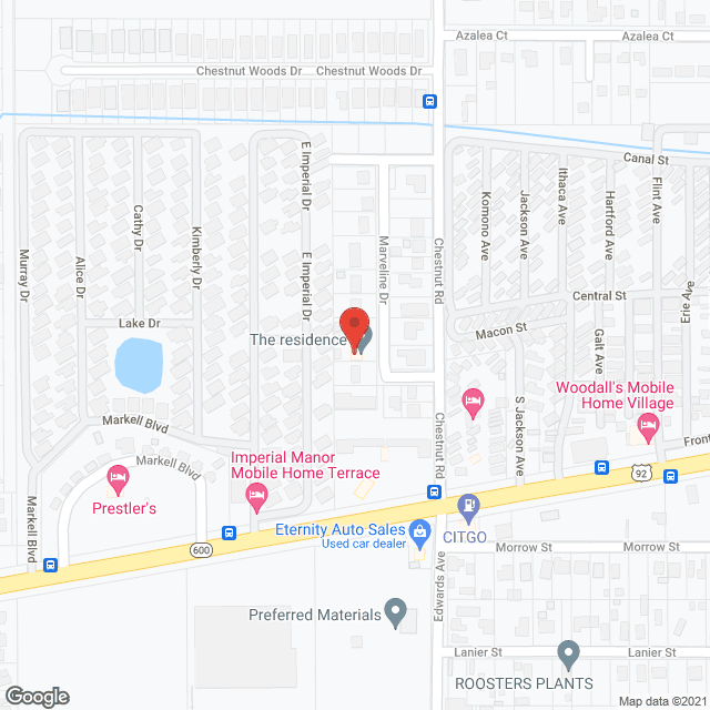 Map of the neighborhood around Residence Retirement Ctr. Inc
