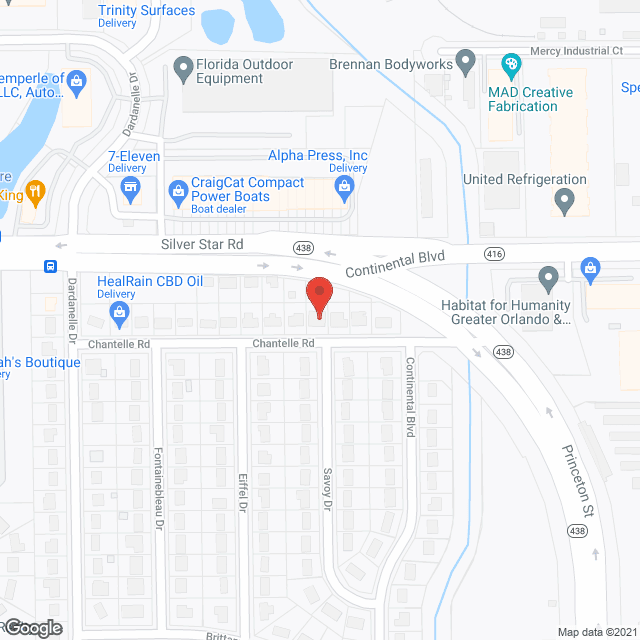 Map of the neighborhood around Williams Loving Care