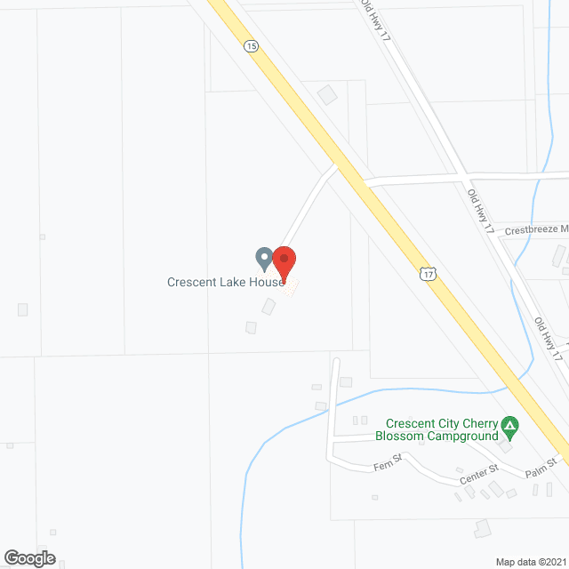 Map of the neighborhood around Crescent Lake House