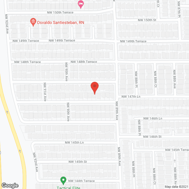 Map of the neighborhood around Marivan ALF, INC