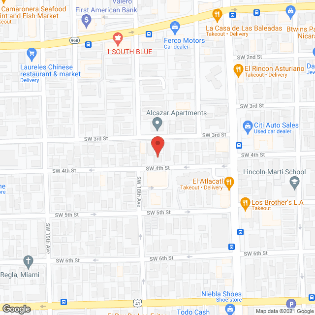 Map of the neighborhood around Maria's Palace Corp