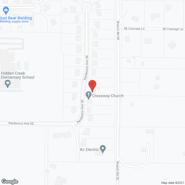 Map of the neighborhood around Sunrise Adult Family Home