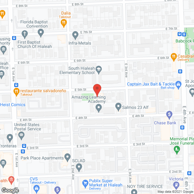 Map of the neighborhood around South Hialeah Manor