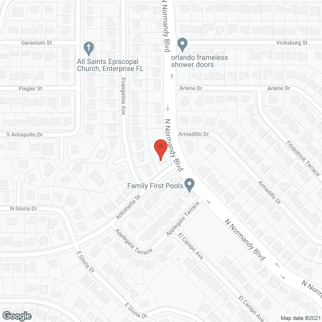 Map of the neighborhood around Lorena's Sweet Home