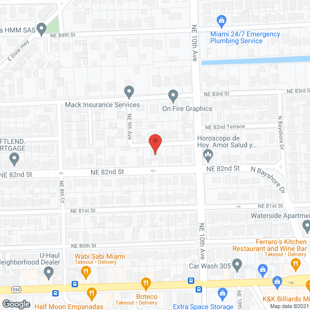 Map of the neighborhood around Home Sweet Home of Biscayne LLC