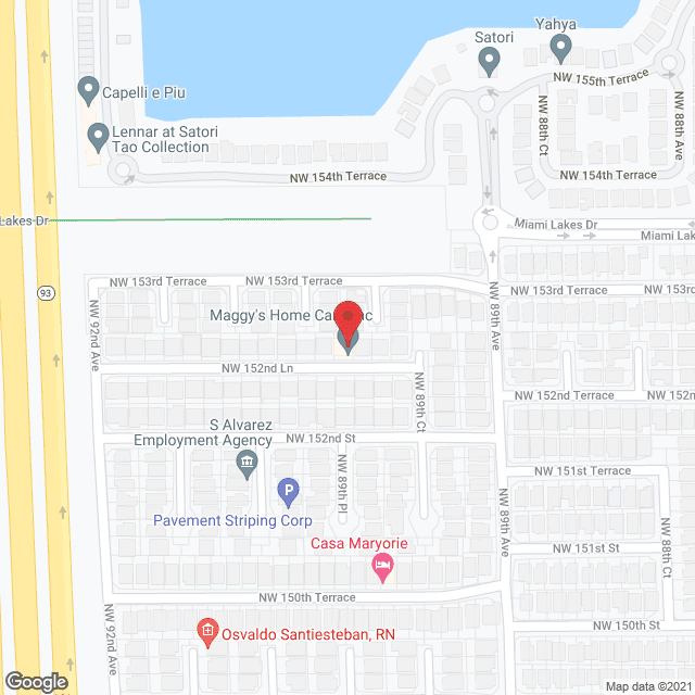 Map of the neighborhood around Maggy's Home Care
