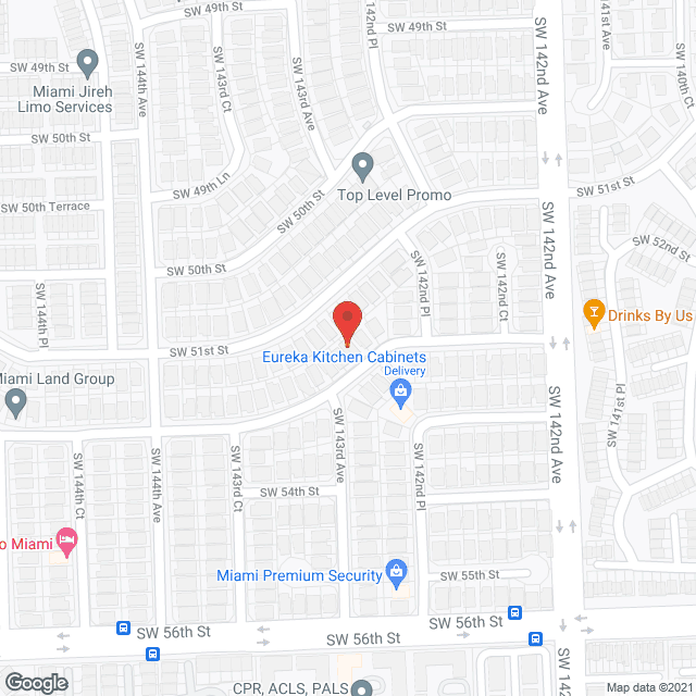 Map of the neighborhood around Bird Lakes Facility Care