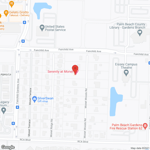 Map of the neighborhood around Serenity at Monet