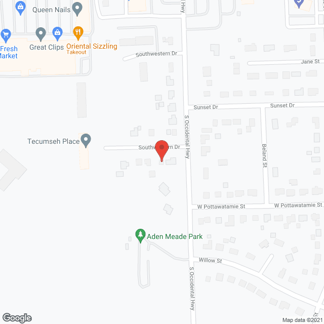 Map of the neighborhood around Tecumseh Place II