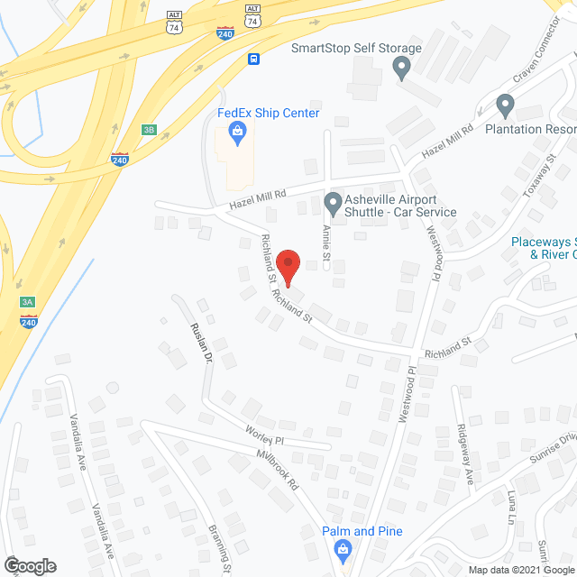 Map of the neighborhood around Westside Assisted Living - B